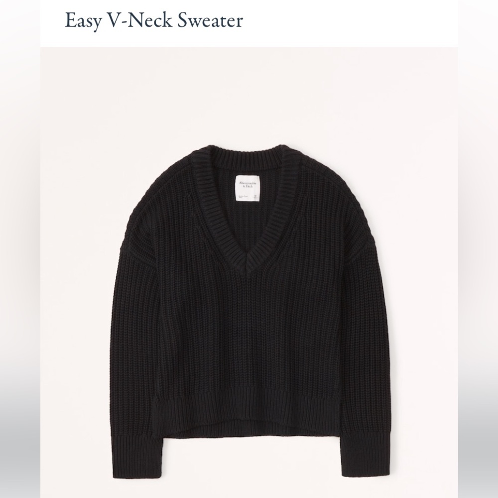 Abercrombie Easy V-Neck Sweater - size XS